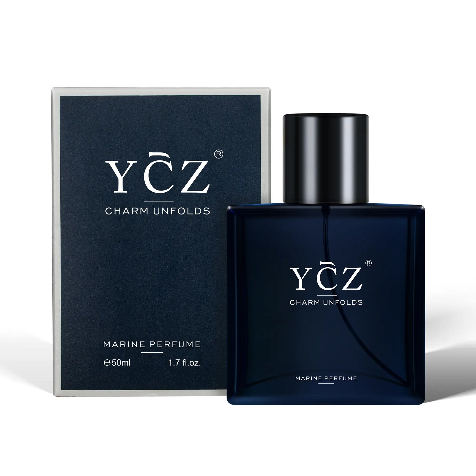 YCZ Midnight Marine Eau De Parfum 50Ml Unisex | Aromatic Aquatic Ocean Fresh Woody Perfume with Bergamot Coconut Amber | Long Lasting Luxury Arabian Fragrance for Men Women | Premium Gift
