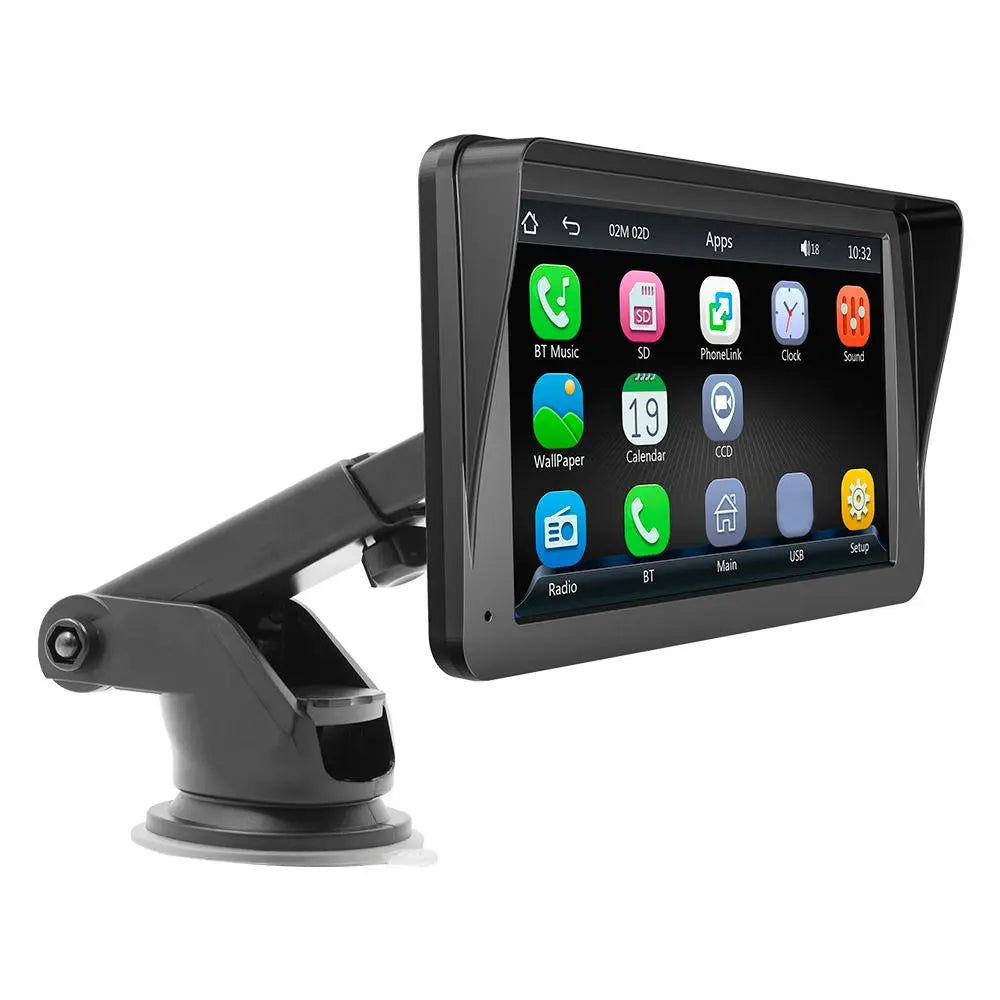 7 Inch Portable Car Video Player, 1 Set Adjustable Multifunctional Car MP5 Player with Bluetooth-Compatible & Rear View Camera, Car Electronics for Carplay Android, Car Accessories, Car Stuff