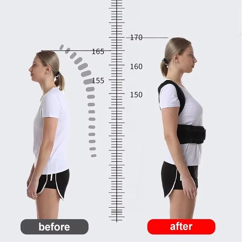 3XL 4XL Spine Straightener Support Band Back Posture Corrector Brace Spine Lumbar Scoliosis Corrective Orthopedic Belt Men Women